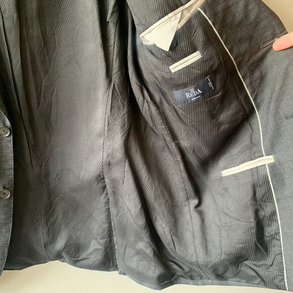 Hugo Boss Blazer Men 38R Wool Notch 3 Button Plaid Check Sport Coat Suit Gray - Picture 12 of 15